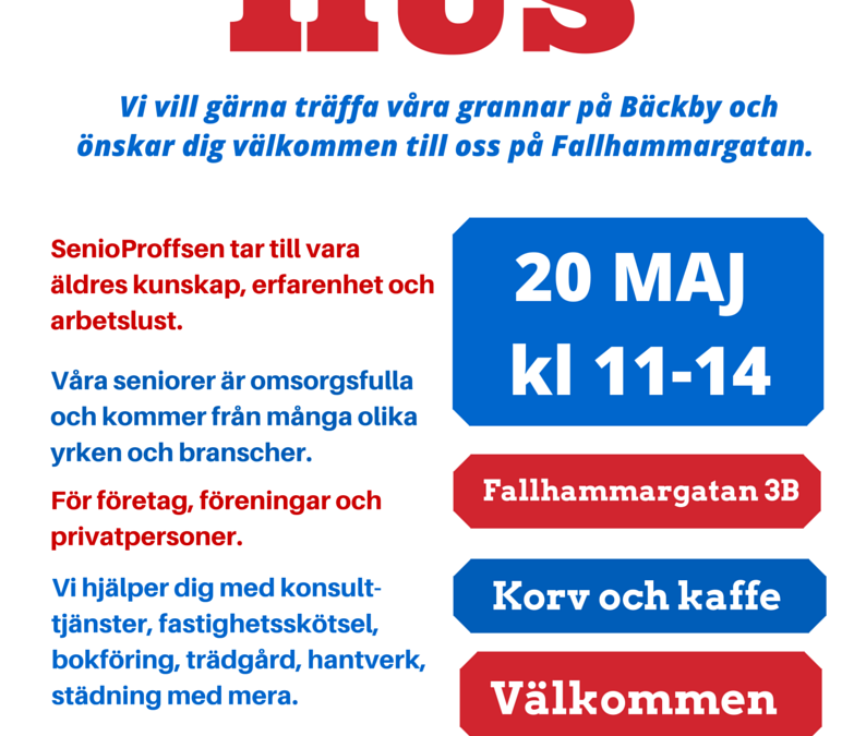 Öppet Hus på Bäckby 20 maj